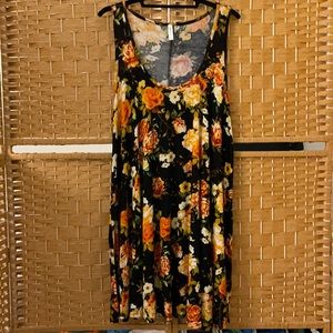 PLUS floral mini dress/tunic
